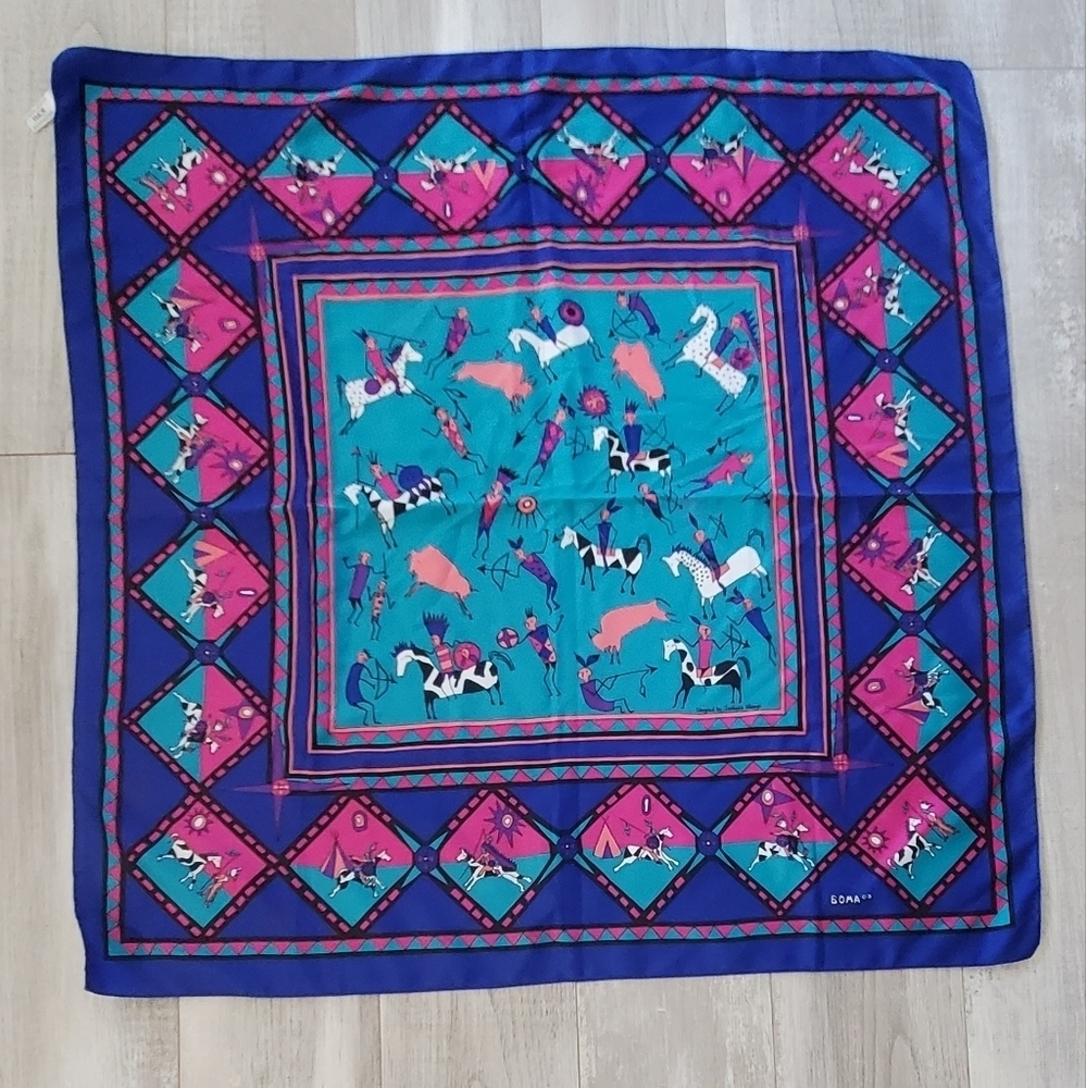 BOMA Native American Theme Square Scarf